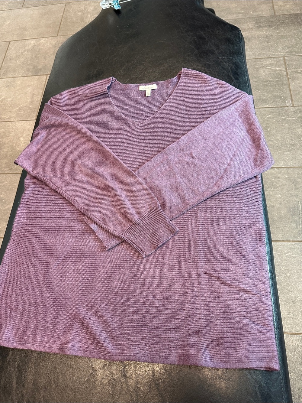 Women’s V-Neck Sweater in Purple - Classic Lightweight Knit